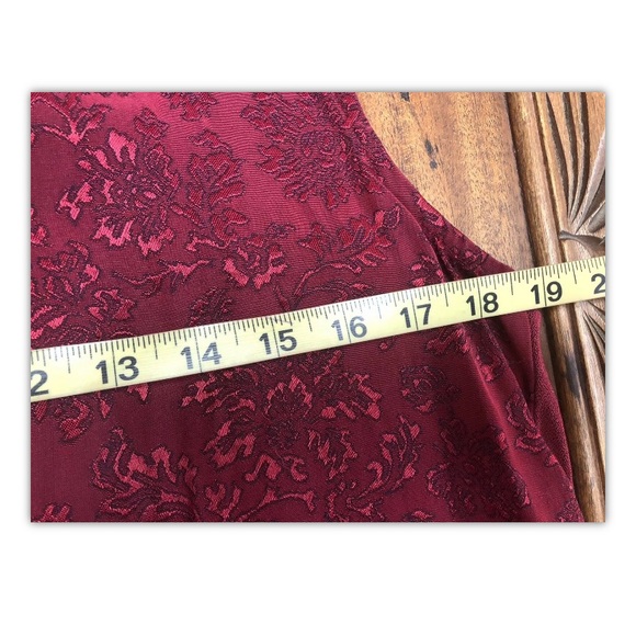 Fine Line, blouse, red, accent floral, size S.: - Picture 6 of 9